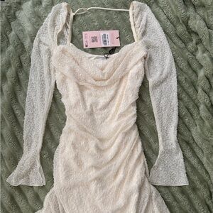 Sequined Long Sleeve Mini Dress